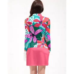 Women's Golf Polo Shirt Pink Long Sleeve Top Ladies Golf Attire Clothes Outfits Wear Apparel