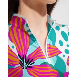 Women's Golf Polo Shirt Pink Long Sleeve Top Ladies Golf Attire Clothes Outfits Wear Apparel