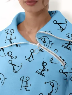 Women's Golf Pullover Sweatshirt Black White Yellow Long Sleeve Top Fall Winter Ladies Golf Attire Clothes Outfits Wear Apparel