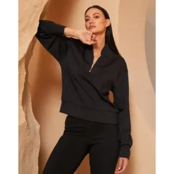 Women's Golf Pullover Sweatshirt Black White Dark Navy Long Sleeve Top Ladies Golf Attire Clothes Outfits Wear Apparel