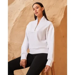 Women's Golf Pullover Sweatshirt Black White Dark Navy Long Sleeve Top Ladies Golf Attire Clothes Outfits Wear Apparel