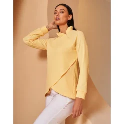 Women's Golf Pullover Sweatshirt Light Pink Yellow Dark Navy Long Sleeve Top Ladies Golf Attire Clothes Outfits Wear Apparel