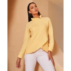 Women's Golf Pullover Sweatshirt Light Pink Yellow Dark Navy Long Sleeve Top Ladies Golf Attire Clothes Outfits Wear Apparel