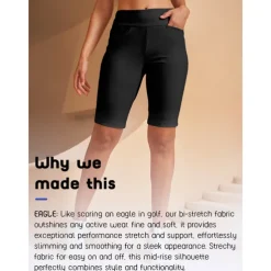 Women's Golf Shorts Black Dark Navy Shorts Ladies Golf Attire Clothes Outfits Wear Apparel