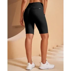 Women's Golf Shorts Black Dark Navy Shorts Ladies Golf Attire Clothes Outfits Wear Apparel