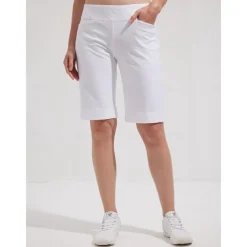 Women's Golf Shorts 21inch Performance Stretch Shorts White Shorts Ladies Golf Attire Clothes Outfits Wear Apparel