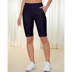 Women's Golf Shorts 22.5inch Slim-Fit Stretch Shorts Navy Black Shorts Ladies Golf Attire Clothes Outfits Wear Apparel