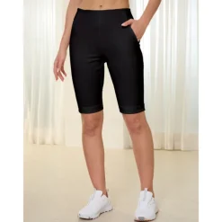 Women's Golf Shorts 22.5inch Slim-Fit Stretch Shorts Navy Black Shorts Ladies Golf Attire Clothes Outfits Wear Apparel