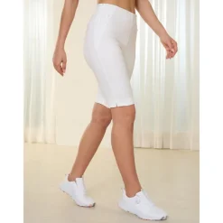 Women's Golf Shorts 22.5inch Slim-Fit Stretch Shorts White Shorts Ladies Golf Attire Clothes Outfits Wear Apparel