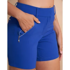 Women's Golf Shorts Royal Blue Shorts Ladies Golf Attire Clothes Outfits Wear Apparel
