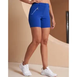 Women's Golf Shorts Royal Blue Shorts Ladies Golf Attire Clothes Outfits Wear Apparel