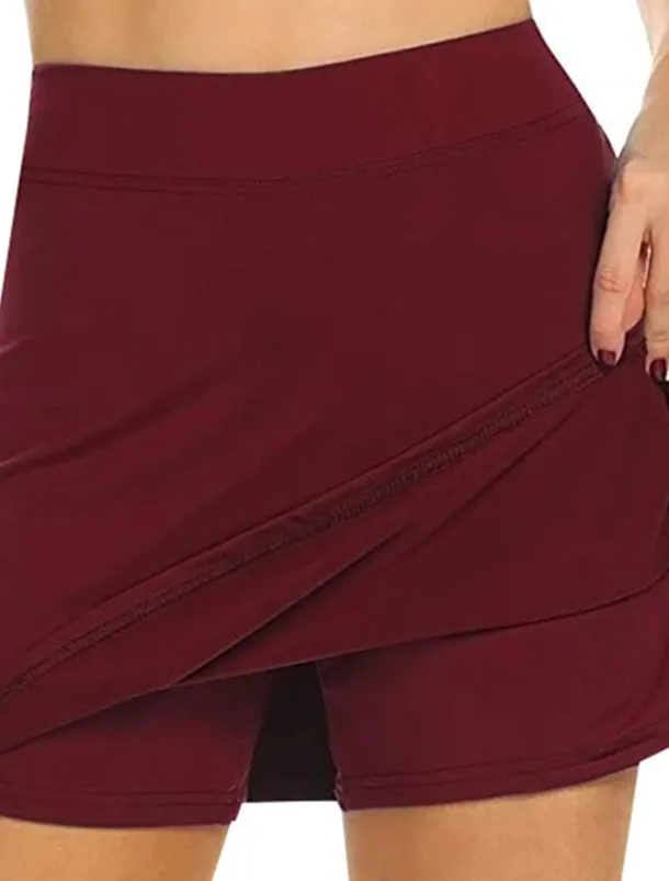 Women's Golf Skirts Black Dark Navy Grey Sun Protection Skirt Ladies Golf Attire Clothes Outfits Wear Apparel