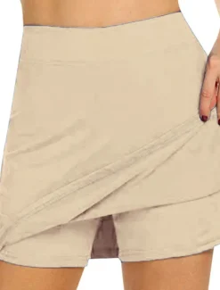 Women's Golf Skirts Black Dark Navy Grey Sun Protection Skirt Ladies Golf Attire Clothes Outfits Wear Apparel