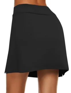 Women's Golf Skirts Black Dark Navy Grey Sun Protection Skirt Ladies Golf Attire Clothes Outfits Wear Apparel