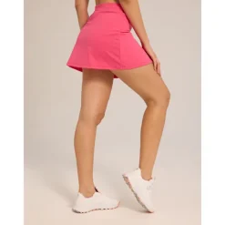 Women's Golf Skorts Dark Pink Bottoms Ladies Golf Attire Clothes Outfits Wear Apparel