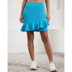 Women's Golf Skorts 19inch Blue Bottoms Ladies Golf Attire Clothes Outfits Wear Apparel