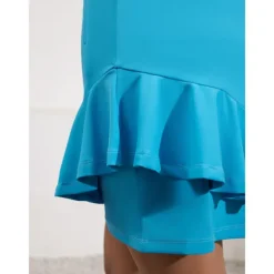 Women's Golf Skorts 19inch Blue Bottoms Ladies Golf Attire Clothes Outfits Wear Apparel