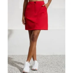 Women's Golf Skorts 18inch Red Bottoms Ladies Golf Attire Clothes Outfits Wear Apparel