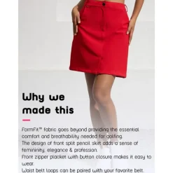 Women's Golf Skorts 18inch Red Bottoms Ladies Golf Attire Clothes Outfits Wear Apparel