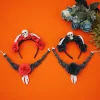 Women's Gothic - Style Floral Crown with Skull and Skeleton Hand, Ideal for Halloween Party Looks