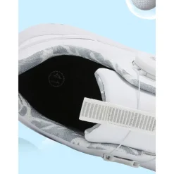 Women's Gray Waterproof Golf Shoes with Dial Lacing System – Comfortable Non-Slip Athletic Footwear for Outdoor Practice, Tournaments or Rainy Days