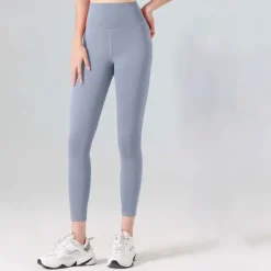 Women's Gym Leggings Joggers Leggings Basic Lightweight High Waist Yoga Fitness Gym Workout Pants Light Brown Black White Fall Winter Sports Activewear Micro-elastic Skinny