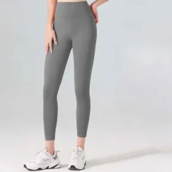 Women's Gym Leggings Joggers Leggings Basic Lightweight High Waist Yoga Fitness Gym Workout Pants Light Brown Black White Fall Winter Sports Activewear Micro-elastic Skinny