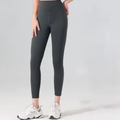 Women's Gym Leggings Joggers Leggings Basic Lightweight High Waist Yoga Fitness Gym Workout Pants Light Brown Black White Fall Winter Sports Activewear Micro-elastic Skinny