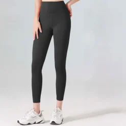 Women's Gym Leggings Joggers Leggings Basic Lightweight High Waist Yoga Fitness Gym Workout Pants Light Brown Black White Fall Winter Sports Activewear Micro-elastic Skinny