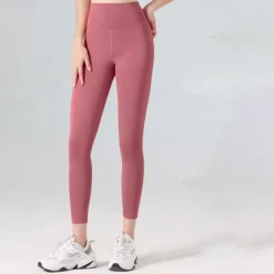 Women's Gym Leggings Joggers Leggings Basic Lightweight High Waist Yoga Fitness Gym Workout Pants Light Brown Black White Fall Winter Sports Activewear Micro-elastic Skinny