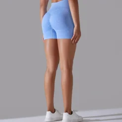 Women's Gym Shorts Yoga Shorts Workout Shorts High Waist Yoga Gym Workout Pilates Shorts Dark Grey Sky Blue Purple Sports Activewear Stretchy Slim