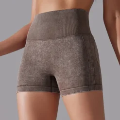 Women's Gym Shorts Yoga Shorts Workout Shorts High Waist Yoga Gym Workout Pilates Shorts Dark Grey Sky Blue Purple Sports Activewear Stretchy Slim