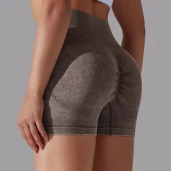 Women's Gym Shorts Yoga Shorts Workout Shorts High Waist Yoga Gym Workout Pilates Shorts Dark Grey Sky Blue Purple Sports Activewear Stretchy Slim