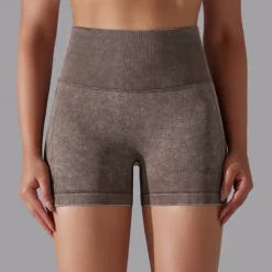 Women's Gym Shorts Yoga Shorts Workout Shorts High Waist Yoga Gym Workout Pilates Shorts Dark Grey Sky Blue Purple Sports Activewear Stretchy Slim