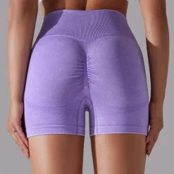 Women's Gym Shorts Yoga Shorts Workout Shorts High Waist Yoga Gym Workout Pilates Shorts Dark Grey Sky Blue Purple Sports Activewear Stretchy Slim