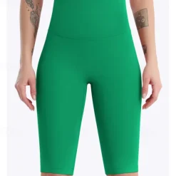 Women's Gym Shorts Yoga Shorts Workout Shorts High Waist Yoga Gym Workout Pilates Capri Leggings Black Fuchsia Orange Sports Activewear Stretchy Slim