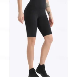 Women's Gym Shorts Yoga Shorts Workout Shorts High Waist Yoga Gym Workout Pilates Capri Leggings Black Fuchsia Orange Sports Activewear Stretchy Slim