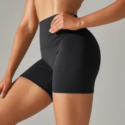 Women's Gym Shorts Yoga Shorts Workout Shorts High Waist Yoga Gym Workout Pilates Shorts Black White Dark Gray Sports Activewear Stretchy Slim