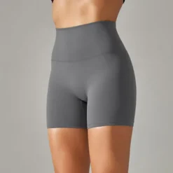 Women's Gym Shorts Yoga Shorts Workout Shorts High Waist Yoga Gym Workout Pilates Shorts Black White Dark Gray Sports Activewear Stretchy Slim