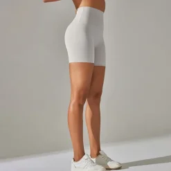 Women's Gym Shorts Yoga Shorts Workout Shorts High Waist Yoga Gym Workout Pilates Shorts Black White Dark Gray Sports Activewear Stretchy Slim