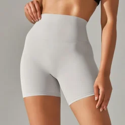 Women's Gym Shorts Yoga Shorts Workout Shorts High Waist Yoga Gym Workout Pilates Shorts Black White Dark Gray Sports Activewear Stretchy Slim