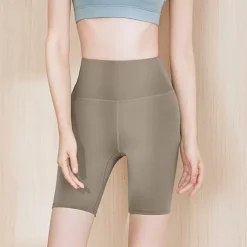 Women's Gym Shorts Yoga Shorts Workout Shorts High Waist Yoga Gym Workout Pilates Shorts Dark Grey Black Pink Sports Activewear Stretchy Slim