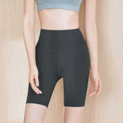 Women's Gym Shorts Yoga Shorts Workout Shorts High Waist Yoga Gym Workout Pilates Shorts Dark Grey Black Pink Sports Activewear Stretchy Slim