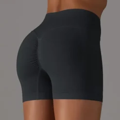 Women's Gym Shorts Yoga Shorts Workout Shorts Criss Cross Waist High Waist Yoga Gym Workout Pilates Shorts Black Army Green Red Sports Activewear Stretchy Slim