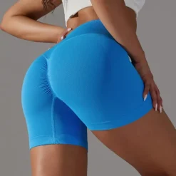 Women's Gym Shorts Yoga Shorts Workout Shorts Criss Cross Waist High Waist Yoga Gym Workout Pilates Shorts Black Army Green Red Sports Activewear Stretchy Slim