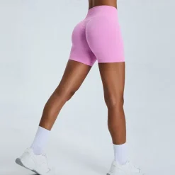 Women's Gym Shorts Yoga Shorts Workout Shorts Elastic Waistband High Waist Yoga Gym Workout Pilates Shorts Black Pink Orange Sports Activewear Stretchy Slim