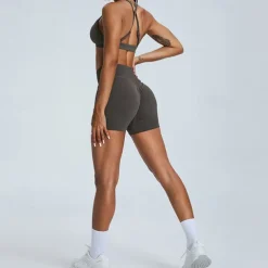 Women's Gym Shorts Yoga Shorts Workout Shorts Elastic Waistband High Waist Yoga Gym Workout Pilates Shorts Black Pink Orange Sports Activewear Stretchy Slim