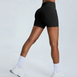 Women's Gym Shorts Yoga Shorts Workout Shorts Elastic Waistband High Waist Yoga Gym Workout Pilates Shorts Black Pink Orange Sports Activewear Stretchy Slim