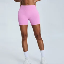 Women's Gym Shorts Yoga Shorts Workout Shorts Elastic Waistband High Waist Yoga Gym Workout Pilates Shorts Black Pink Orange Sports Activewear Stretchy Slim