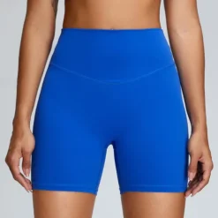 Women's Gym Shorts Yoga Shorts Workout Shorts Elastic Waistband High Waist Pilates Gym Workout Workout Shorts Yellow Pink Blue Sports Activewear Stretchy Slim